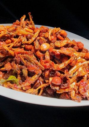 Foto resep Sambal goreng teri kacang