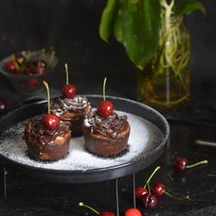 A picture of Dates whole wheat and oats cupcakes.