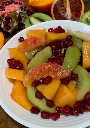 O poză a rețetei Salată de fructe de iarnă.