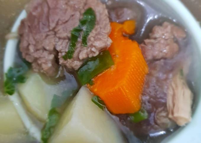 Cara Gampang Menyajikan Sup Daging Sapi empuk tanpa presto enak tanpa penyedap yang Lezat
