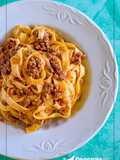 Tagliatelle con salsa de carne picada 'ragù alla piemontese'🍝