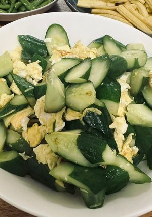 小黃瓜炒蛋 的食譜成品照片