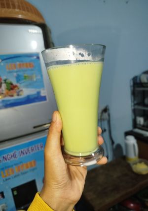 Hình của món Sữa bắp lá dứa.