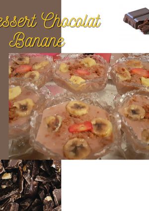 Une photo de Dessert chocolat Banane