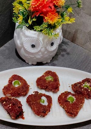 A picture of Beetroot Tikki.