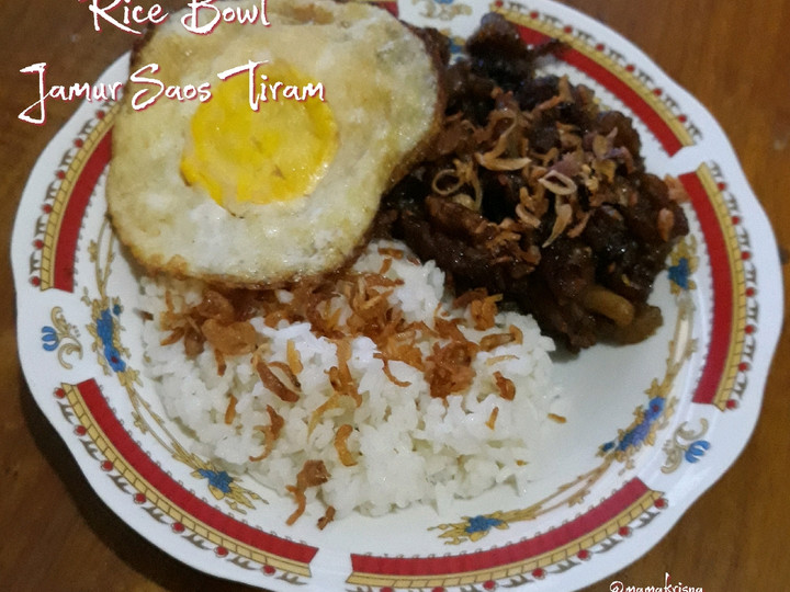 Resep Rice Bowl Jamur Saos Tiram, Sempurna