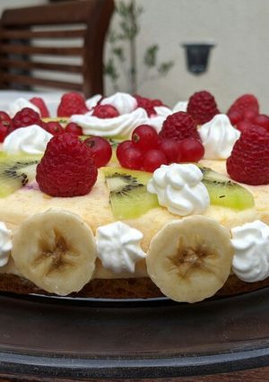 Une photo de Gâteau mousse exotique