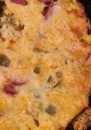 A picture of Crockpot Loaded Cornbread Casserole.