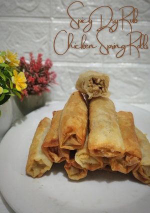 Foto resep Spicy Dry Rub Chicken Spring Rolls/Lumpia Ayam Bumbu Tabur Pedas