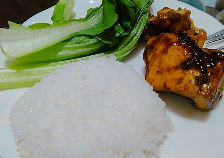 Ayam Bakar Teflon Lada Hitam (Meal Prep Diet) #dirumahaja