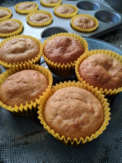 Una foto de Muffins de banana y dulce de leche