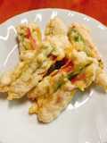 Tempura with Fish Sausage and Green Beans