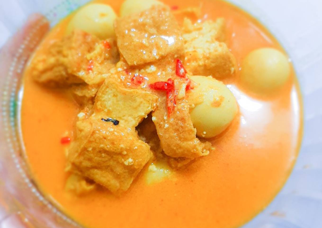 Telor Tahu Santan Pedas