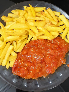 عکسی از دستور 👩🍳 سیب زمینی سرخ کرده با گوجه فرنگی 💛
