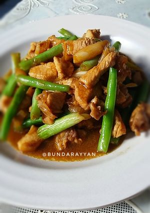 Foto resep Tumis buncis saori Ayam fillet