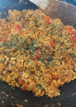 A picture of My style keto cajun dirty cauliflower rice.