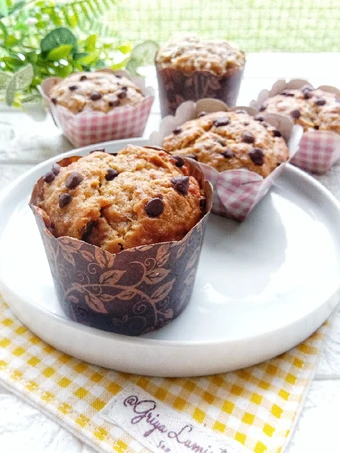 Cara Sederhana Menyiapkan Resep  Banana Choco Muffin yang Menggugah Selera, Lezat