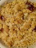 Schoko-Birnen-Crumble