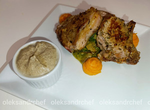 Фото Ягня🐐 на кісточці з овочами/Lamb on the bone with vegetables.