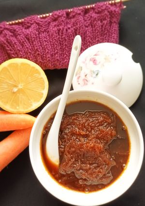 عکسی از دستور مربای هویج با کمک شیره