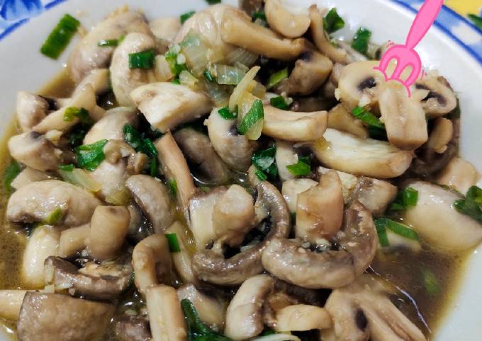 Cara Memasak Resep Tumis Jamur Kancing / champignon 🍄🧅🧈😍