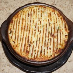 A picture of Rustic beef and potato pie.