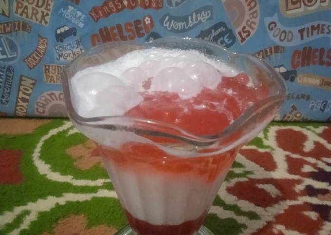 Resep Es Bubur Mutiara Merah Putih, Enak