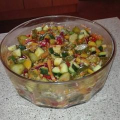 A picture of Cucumber Gherkins salad.