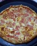 Tarta básica de jamón y queso