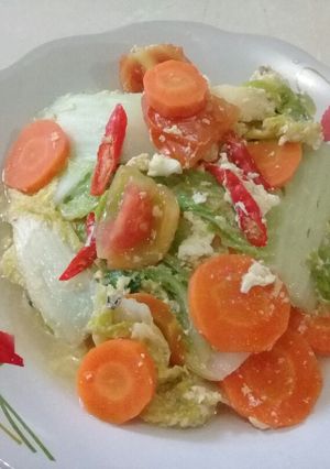 Foto resep Tumis Telur Sawi Putih Plus Wortel