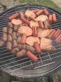 Parrilla de embutidos dominicanos