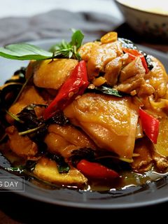塔香三杯雞 的食譜成品照片