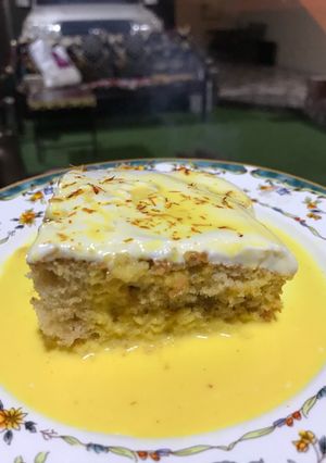 صورة لوصفة كيكه الزعفران