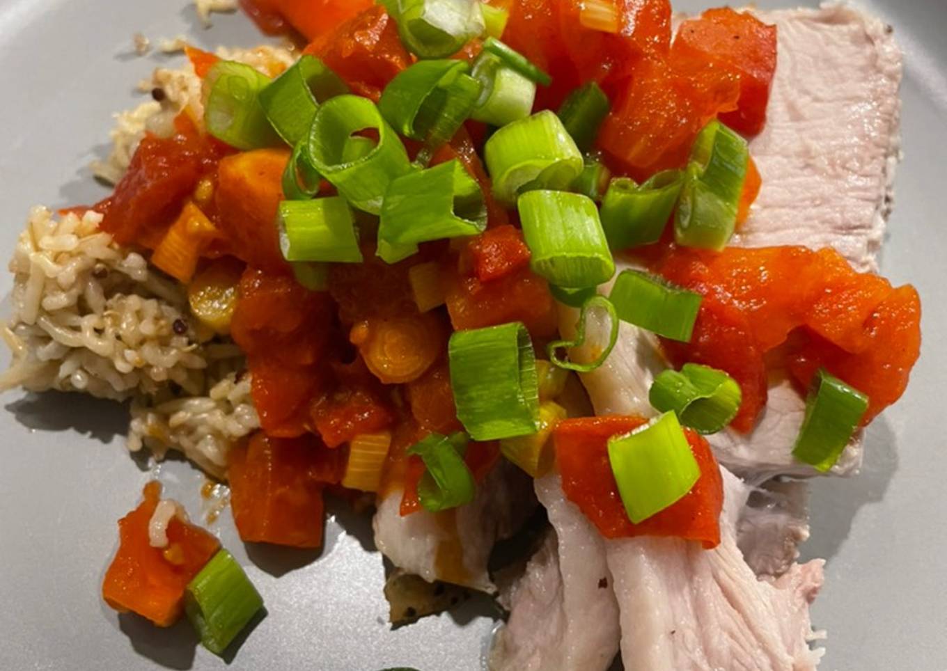Roast Pork With Rice & Smoky Tomatoes