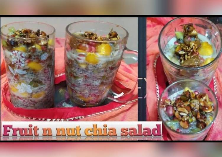 Fruit and nut chia salad