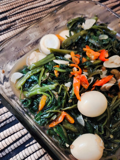 Foto resep Cah Kangkung Telur Puyuh