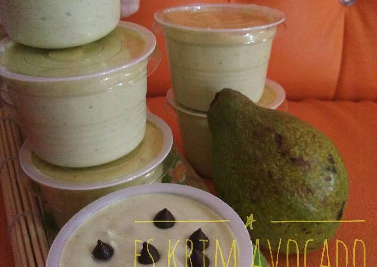 Resep Es krim avocado Anti Gagal