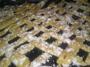 Una foto de tarta de moras sin horno