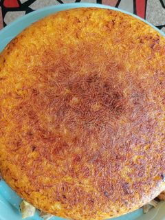 عکسی از دستور ته چین مرغ با کره و گلاب