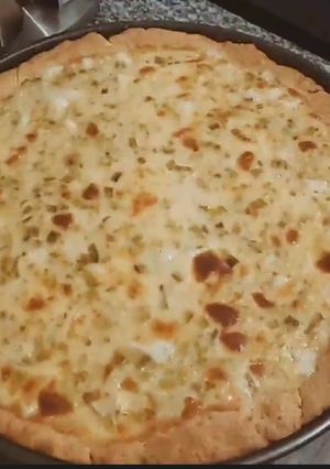 Una foto de Tarta de puerros y muzzarella