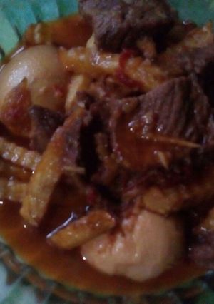 Foto resep Semur Daging, Kentang, Telur
