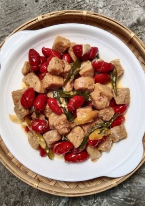Foto resep Oseng Tempe Gembus Kulit Melinjo