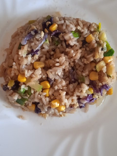 Una foto de Arroz tricolor asiático 😋😜