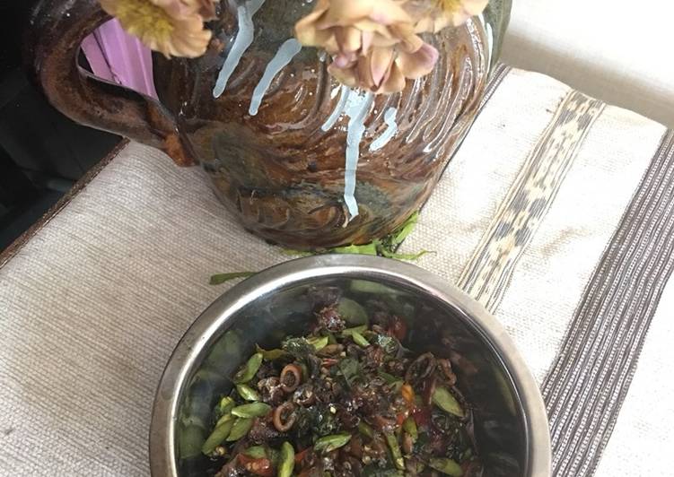 Proses memasak Cumi hitam manis Lezat