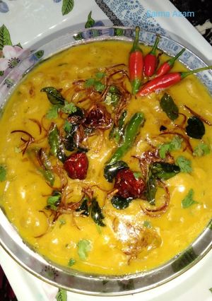 A picture of Rajasthani boondi karhi😋راجھستانی بوندی کڑھی 😋.