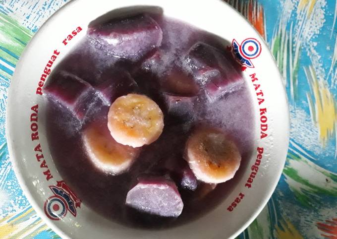 Resep Kolak ubi ungu-pisang