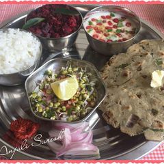 A picture of Pudina Jowar Rotis.