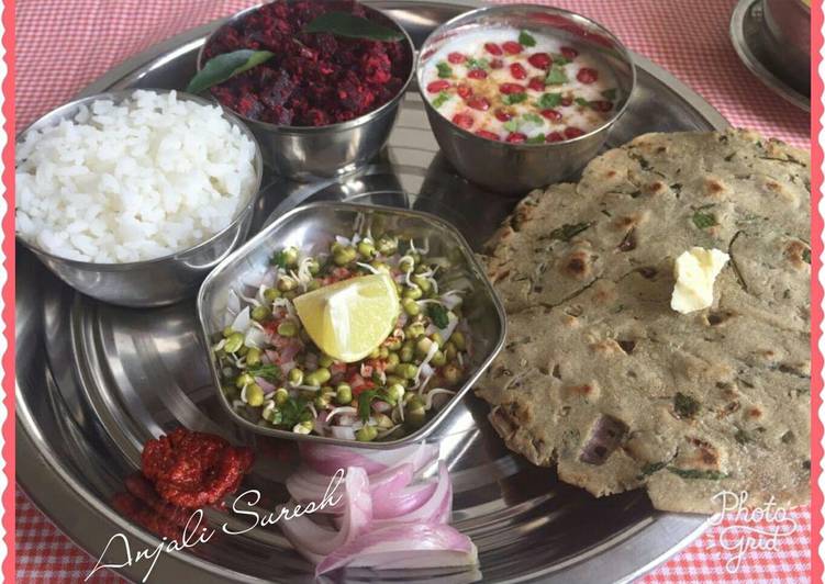 Recipe of Homemade Pudina Jowar Rotis