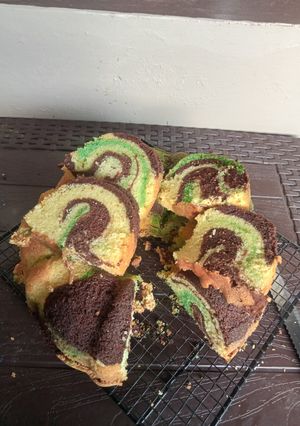 Foto resep Bolu Marmer 3 Rasa
