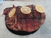 Una foto de costillar cerdo